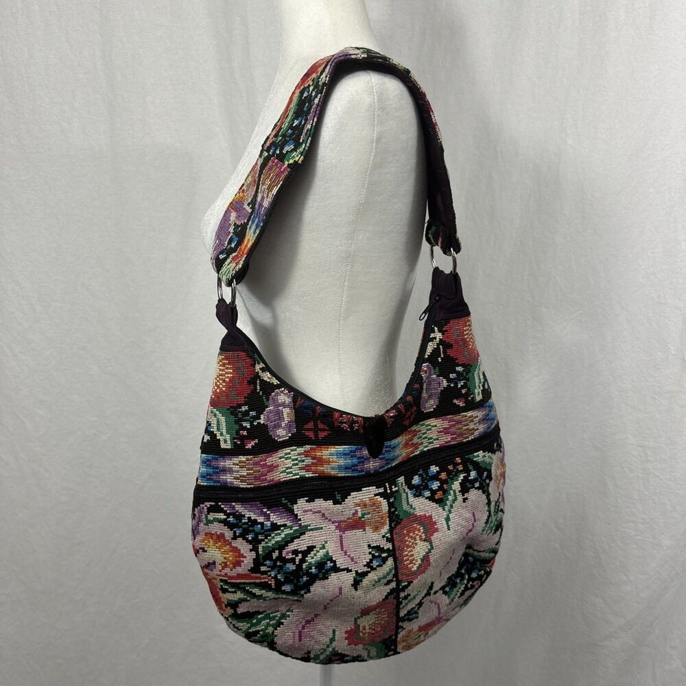 Boho Tapestry 100% Cotton Made In Guatemala Womens Shoulder Bag Grannycore